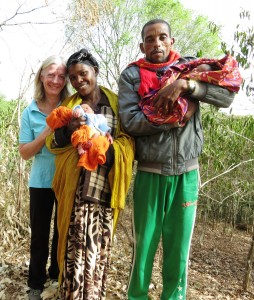 Karen with Chaltu and twins - resized