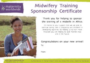 Midwifery Training Sponsorship Certificate 2013 - Congratulations - Online Example