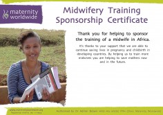 Midwifery Training Sponsorship Certificate