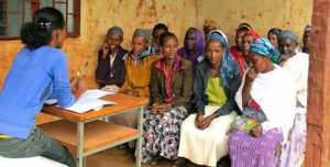 Teaching at health post Ethiopia